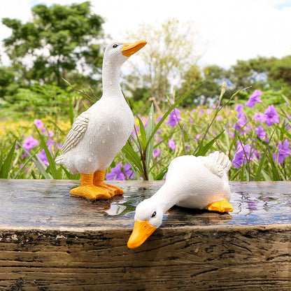 DD Store - Resin Duck Figurines Miniature for your garden